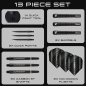 Preview: Harrows SUPERGRIP QUICK Point Black Edition Steeldart-Set 21, 23 oder 25 Gramm